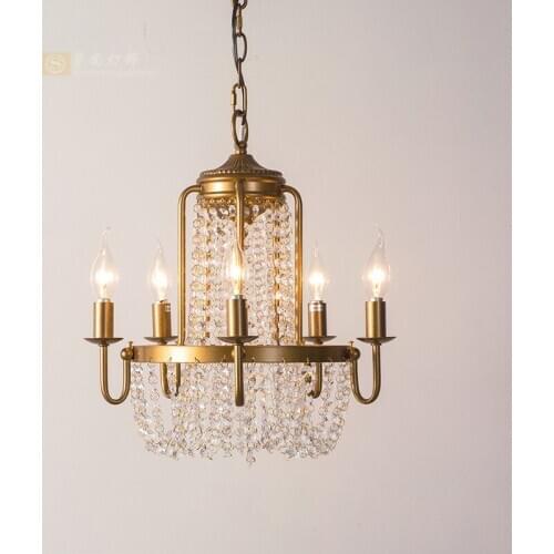 American country chandelier living room cloakroom personality simple luxury crystal restaurant villa clothing store lamp