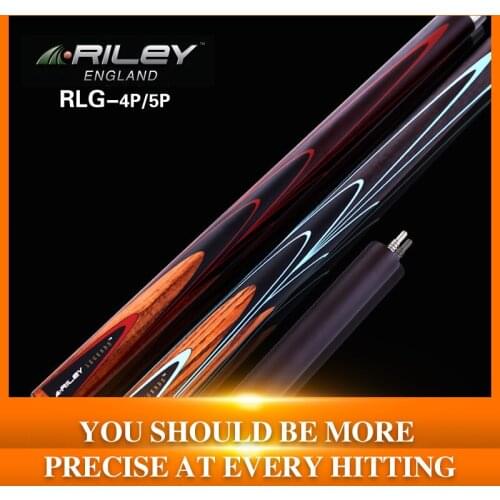 RILEY RLG-4P/5P Snooker Cue 10mm Tip 3/4 Split Ashwood Snooker Cue White Iron Ferrule Accu-loc Joint with Excellent Extension
