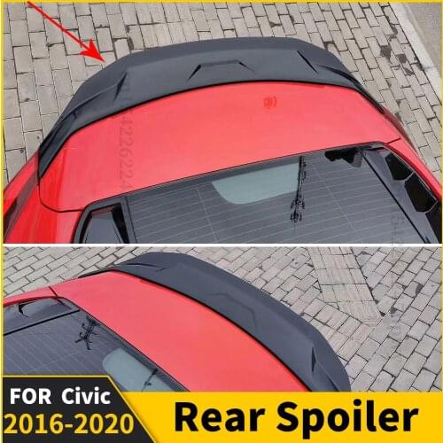 Roof Rear Spoiler Wing Tail Air Deflector Decoration Tuning Splitter Diffuser Body Kit For Honda Civic 2016 2017 2018 2019 2020
