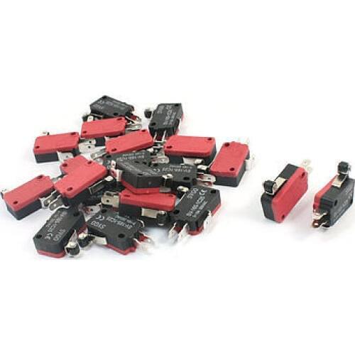20 Pcs V-165-1C25 Micro Limit Switch Short Roller Lever Arm SPDT Snap Action LOT