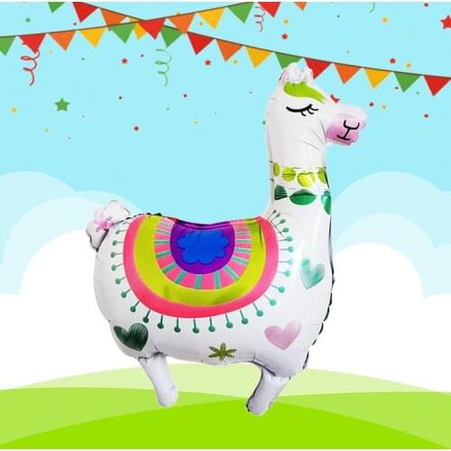 Cartoon Alpaca Balloon Floating Air Ball Piñata Festival Children’s Birthday Party Decoration Grass Mud Horse Shaped Balloon