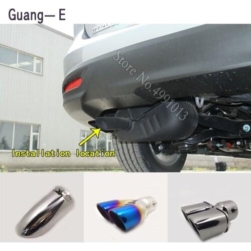 Car stick cover muffler exterior back end pipe dedicate exhaust tip tail outlet ornament 1pcs For Mazda 5 Mazda5 2008 2009-2013