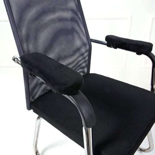1Pc Black Single Office Chair Parts Arm Pad Memory Foam Armrest Cover Cushion Pad For Home Office Chair Comfortable Elbow Pillow