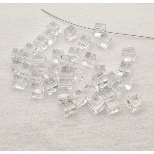 New Arrival! 700pcs Clear Acrylic Cube Shape Beads For Handmade Jewelry Necklace/Earrings DIY Parts,Jewelry Findings&Components
