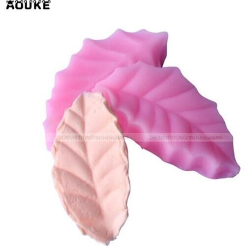 Fallen Leaves Embossed Fondant Cake Silicone Mold Pastry Chocolate Mould Candy Biscuits Molds Cake Decoration DIY Baking Tools