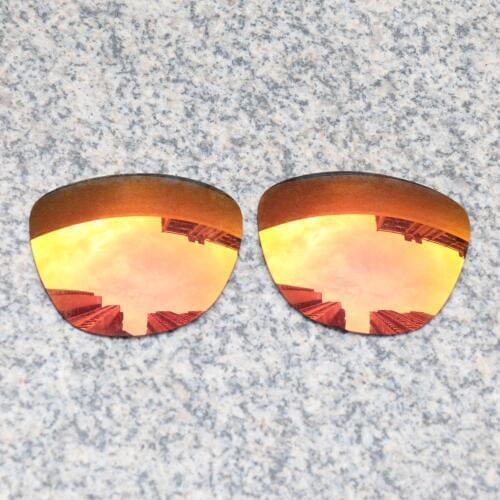 Wholesales E.O.S Polarized Enhanced Replacement Lenses for Oakley Frogskins Sunglasses - Fire Red Polarized Mirror