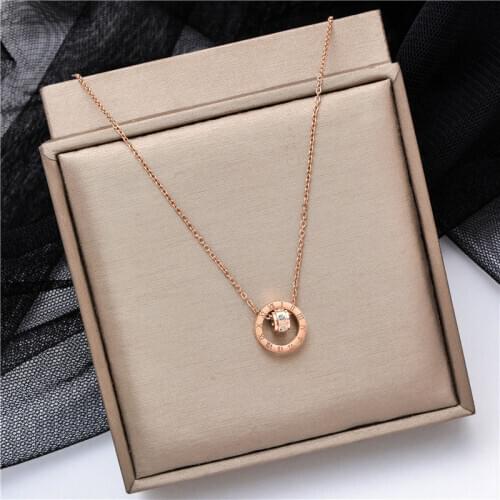 Necklace women net red choker necklace titanium rose gold accessories Personalized Necklace for women aesthetic necklace chain