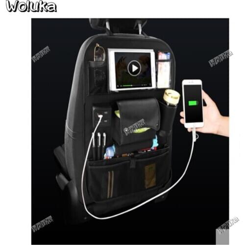 Rechargeable rear seat storage bag car chair rear back bag multi-functional automotive supplies storage bag CD50 Q06