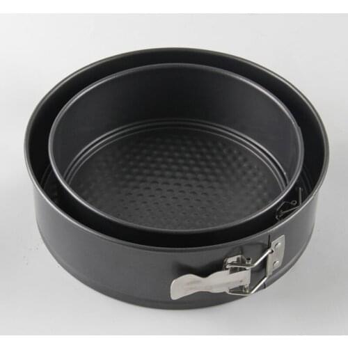1 PC Round Carbon Steel Coating Cake Baking Tray Non-stick Removable Bottom Baking Pan Tray Springform Pan Baking Accessories