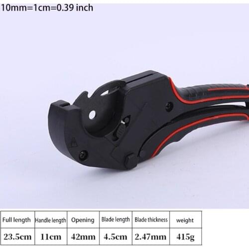 PVC Cutter Aluminum Alloy Tube Cutting PPR Pipe Cutter Scissors With Steel Blade Up For Cutting PVC Pipe PPR 42MM