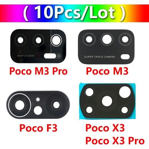 10Pcs/Lot,Back Rear Camera Glass Lens Cover For Xiaomi Redmi K30 / K30 Pro / Poco X2 / Poco Pocophone F2 Pro F1 With Adhesive