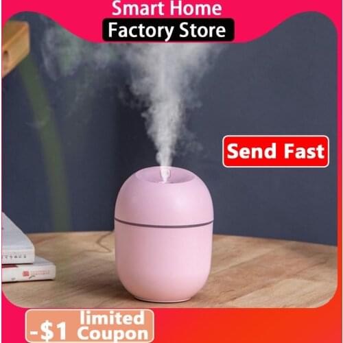 Ultrasonic Mini Air Humidifier USB Household Office Portable Students Dormitory small Cute with LED Night Light