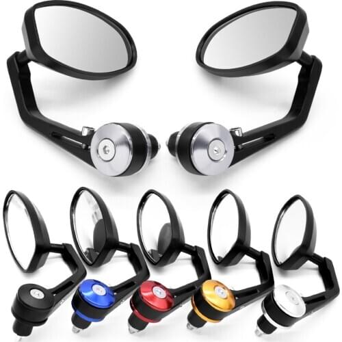 For Ducati Monster 900 SS1000 M1000S S4/S4R Honda Universal Motorcycle Aluminum Rear View Handle Bar End Side Rearview Mirrors