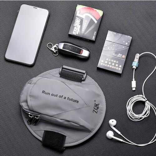 Waterproof Round Sports Running Bag Belts Armbands Unisex Zipper Pocket Phone Bag Wallet Holder Wrist Arm Bags For Airpods Pro