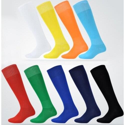Adult Men Sports Solid Color Breathable Elastic Soccer Football Long Tube Socks Soccer Football Long Tube Socks Soccer Football