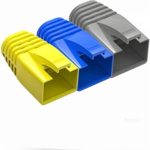 Cat6a RJ45 Cat7 Caps Network Ethernet Cable Connector Cat 7 Plug Protective Multicolour Boots Sheath Bush 8.5mm 10/50/100/200pcs
