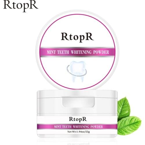 RtopR Teeth Whitening Powder Products Pearl Essence Natural Dental Toothpaste Toothbrush Oral Hygiene Remove Stains Plaque 55g