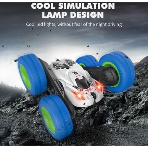 1:28 2.4G Double Side 360 Degree Rotate LED RC Car Stunt off-Road Toy Car Kids Toy Gift Rock Crawler Roll Stunt Drift Car Toy
