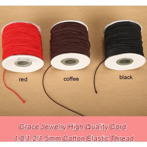 1roll/lots 1.0/1.2/1.5mm Black Stretchy Elastic Cords Rope String Beads Thread For Bracelets Beading Necklace Jewelry Making Diy