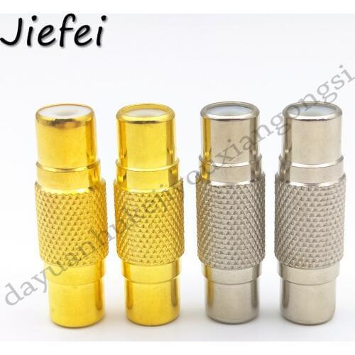 10pcs 2 color Gold or silver RCA Connector Plug Adapters RCA Female to RCA Female ( Female to Female ) Connector