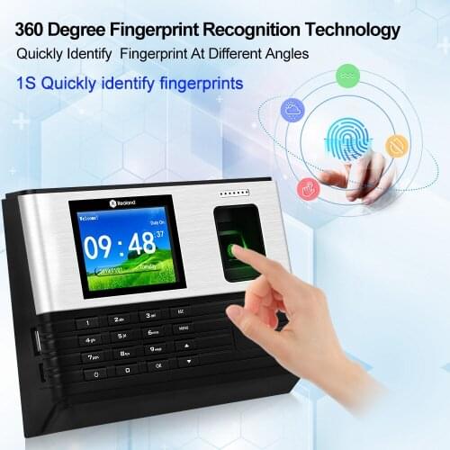 2.8inch TCP IP WIFI Biometric Clock System Password Employee Reader Fingerprint Attendance Time Recorder Machine