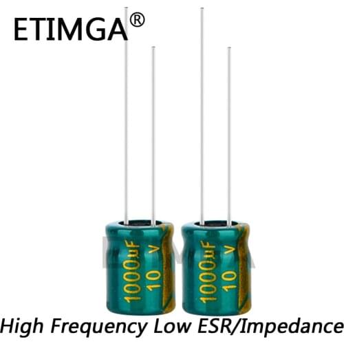 20pcs/lot 10v 1000UF Low ESR / Impedance High Frequency Aluminum Electrolytic Capacitor Size 8X10 1000UF 10v 1000uf 20