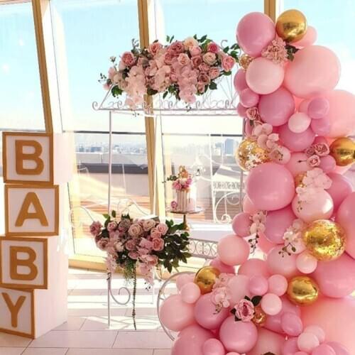 5 "10" 12 "18" 36 " matte pure pink balloon round pink art shape wedding birthday party decoration romantic balloons