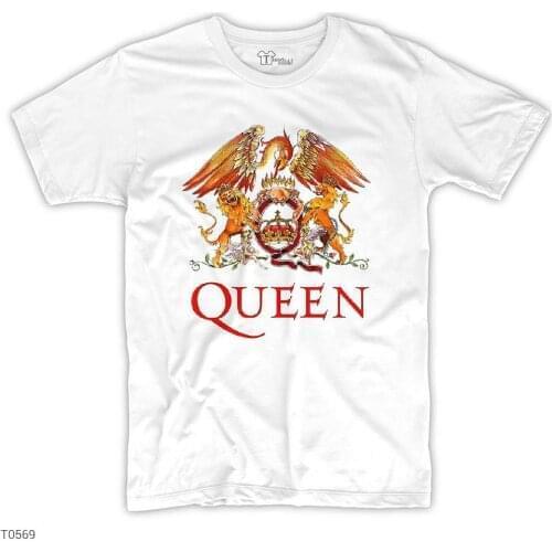 Queen Logo White Womens Tshirt High Quality Famous Turkish Fabric and Textile T-shirt Manufacture Printed T-shirt