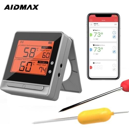 AidMax Mini5 Digital Oven Kitchen Food Cooking Grilling Meat BBQ Thermometer Timer Water Milk Wine Liquid Temperature Probe