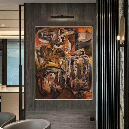 Citon Andre Masson《La Resistance》Art Canvas Oil Painting Artwork Poster Decorative Print Picture Wall Decor Home Decoration