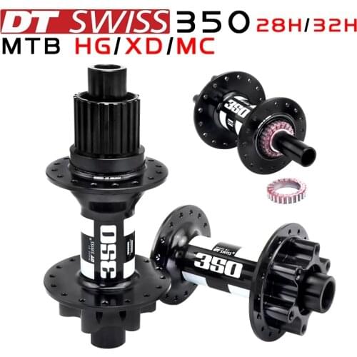 DT SWISS-freno de disco 350 para bicicleta Cubo de tracción recta, rodamiento sellado, superligero, seis clavos, 28H/32H