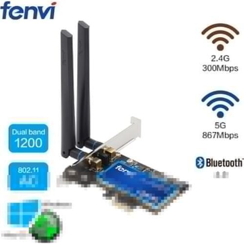 Dual band 1200Mbps For Broadcom BCM94360CS2 Desktop PCI-E Wireless Adapter BT4.0 WLAN Network Card For MAC Hackintosh Windows