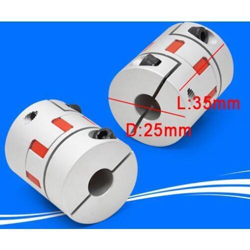 D25 L35 Aluminium alloy large torque elasticity Encoder plum coupling elastic clamp Jaw spider coupler CNC Stepper motor