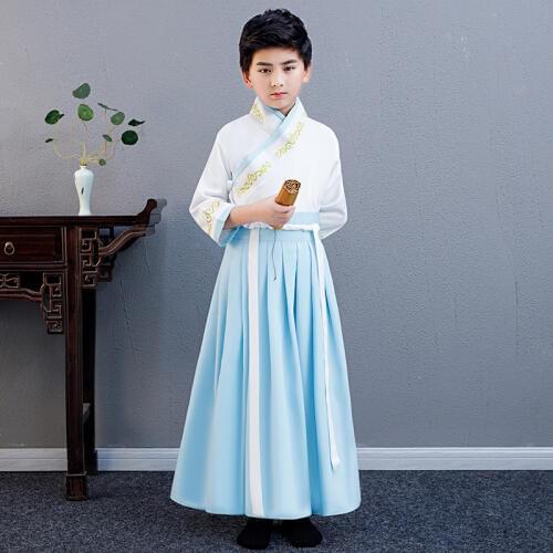 H2528 Boys Cosplay Costumes Student Performance Clothes Children Halloween Chinese Ancient Style Tang Hanfu Traditional Costume