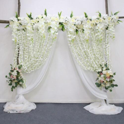 Artificial flower ball centerpieces+1m orchid flower row arranmement decor wedding arch wall table flower bouquet