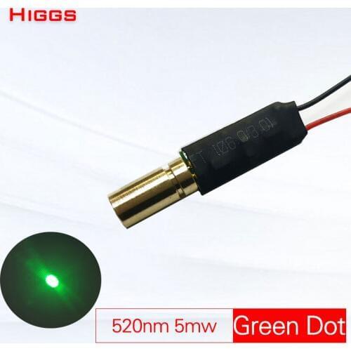 High stability 520nm 5mw green dot laser module DC 3-7V laser head industrial grade pointer sightLaser Intelligent Toy car laser