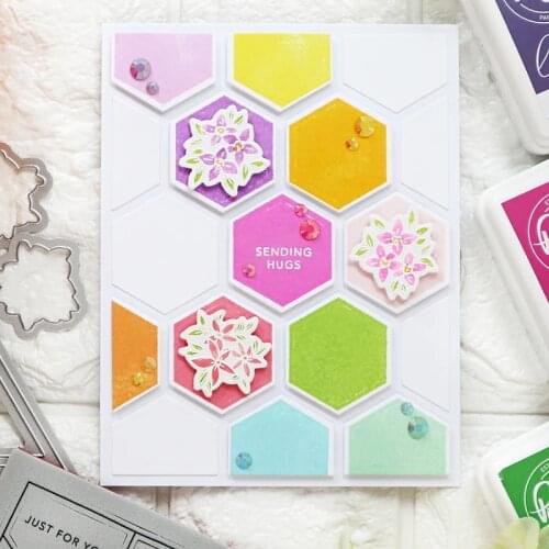 Metal Cutting dies cut die mold Personality decoration hexagon Scrapbook paper craft knife mould blade punch stencils dies