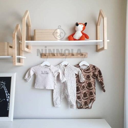 -Roofed House Model Wall Rack