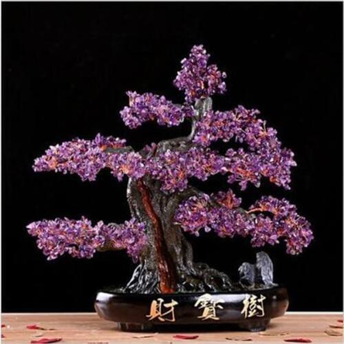 NATURAL amethyst quartz gemstone TREE REIKI Healing