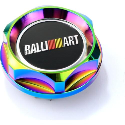 Neo Chrome Ralliart Aluminum Engine Oil Cap Tank Cover For For Mitsubishi