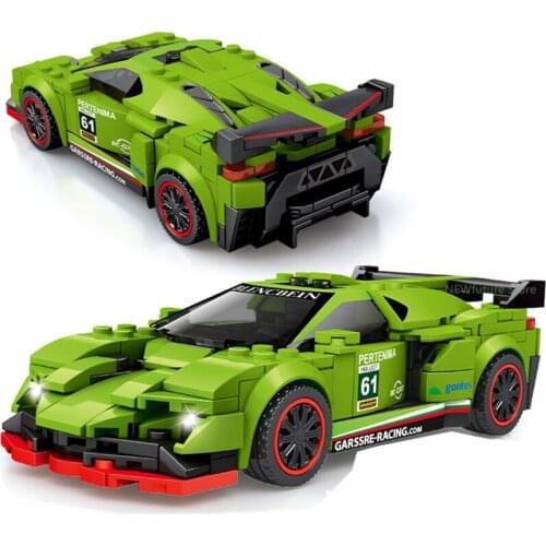 2021 NEW Speed Champions Serise Green Lambors Famous Supercar Race Car Sports Sets Building Blocks Bricks Kits Model