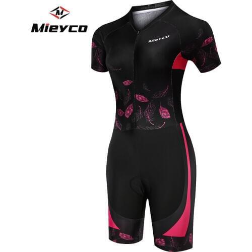 Pro Team Triathlon Suit Womens Cycling Short sleeve Jersey Skinsuit Jumpsuit Maillot Cycling Ropa ciclismo set Running swimming
