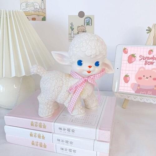 Retro Classic Rubber Sheep Dolls Cute Girl Sweetheart Birthday Toys Lamb Model Sounding Animal Decoration Toy Gift Static M5O3