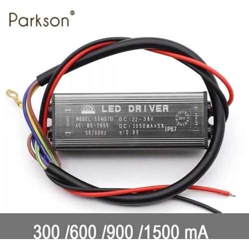 LED Driver 50W 30W 20W 10W Adapter Transformer 100V-265V To DC20-38V Output 300/600/900/1500mA Power Supply For Floodlight