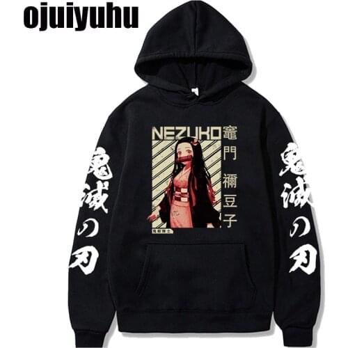 Kimetsu No Yaiba Men women Demon Slayer Hoodies Harajuku Anime Japan Kawaii Hoodie Kimetsu Cartoon Sweatshirt Tanjiro Nezuko