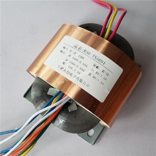 2*12V-0-12V 0.6A 12V 0.8A R Core Transformer 40VA R30 custom transformer 2*110V copper for Power amplifier