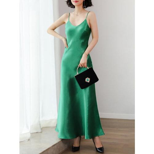 Tossy Women V Neck Sexy Satin Dress Silk Party Luxury Summer Backless Clubwear Dress Spaghetti Strap Fashion Ladies Vestidos