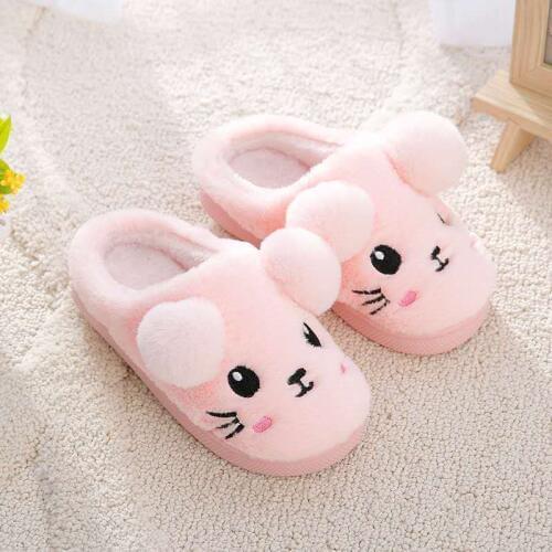 Winter kids Cotton Slippers Candy Color Cartoon Cute Bag With Children Slippers Girls Male Baby Cute Children Home Cotton Shoes