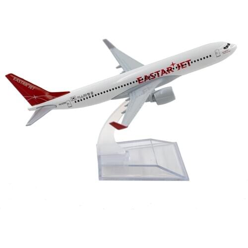 1/400 Scale Aircraft Boeing 737 Eastar Jet Air 16cm Alloy Plane B737 Model Toys Children Kids Gift for Collection