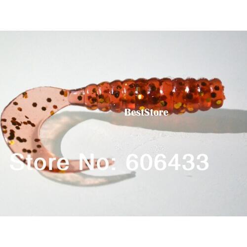 100PCS Red Soft Lure Fishing Bait Capuchin maggots Grub worm Silicone 8cm